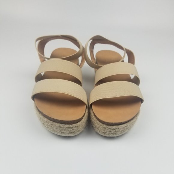 Beige Espadrille Platform Gladiator Sandal {Yoki} - Picture 3 of 4